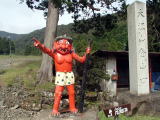 大江山の鬼のオブジェ